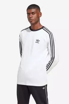 Хлопковый топ с длинными рукавами adidas Originals, белый