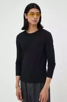 Хлопковый топ с длинными рукавами American Vintage, черный