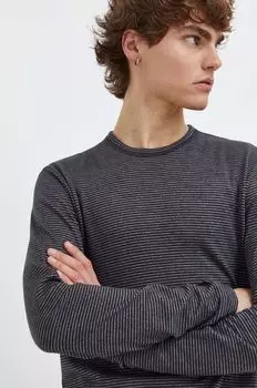 Хлопковый топ с длинными рукавами DENIM Marc O'Polo, черный