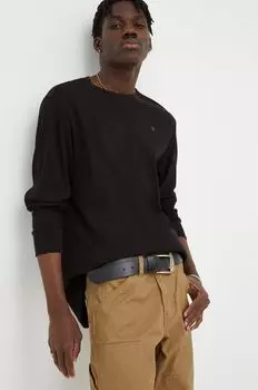 Хлопковый топ с длинными рукавами G-Star Raw, черный