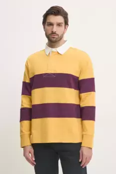 Хлопковый топ с длинными рукавами Gant, желтый