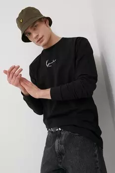 Хлопковый топ с длинными рукавами Karl Kani, черный