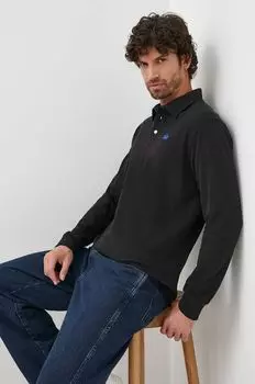 Хлопковый топ с длинными рукавами La Martina, черный