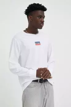 Хлопковый топ с длинными рукавами Levi's, белый