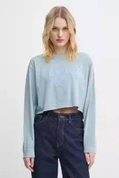 Хлопковый топ с длинными рукавами Levi's, синий