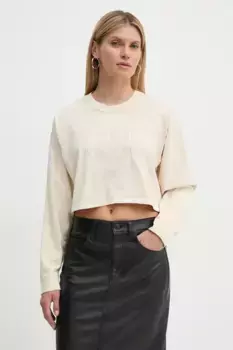 Хлопковый топ с длинными рукавами Levi's, бежевый