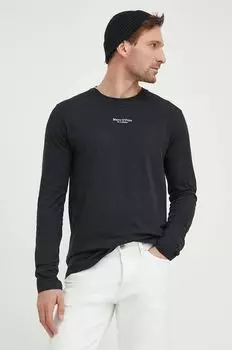 Хлопковый топ с длинными рукавами Marc O'Polo, черный