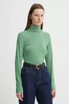 Хлопковый топ с длинными рукавами Marc O'Polo, зеленый