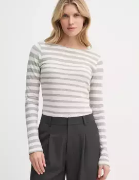 Хлопковый топ с длинными рукавами Marc O'Polo, серый