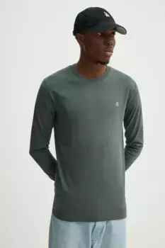 Хлопковый топ с длинными рукавами Marc O'Polo, зеленый