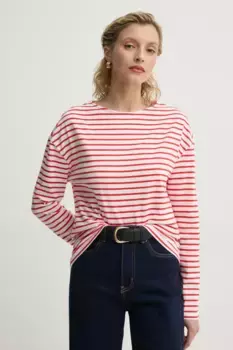 Хлопковый топ с длинными рукавами Marc O'Polo, белый