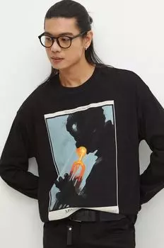 Хлопковый топ с длинными рукавами Medicine, черный