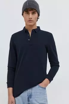 Хлопковый топ с длинными рукавами Superdry, темно-синий