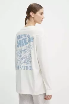 Хлопковый топ с длинными рукавами The North Face, бежевый