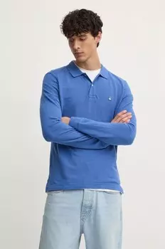 Хлопковый топ с длинными рукавами United Colors of Benetton, фиолетовый