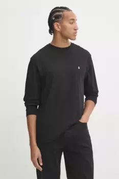 Хлопковый топ с длинными рукавами Volcom, черный