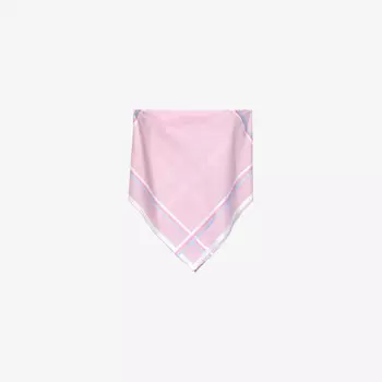 Хлопковый топ с графическим принтом и банданой Prada, розовый