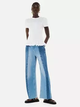 Хлопковый топ с короткими рукавами и рюшами Whistles, белый