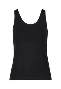 Хлопковый топ с круглым вырезом Zero, черный