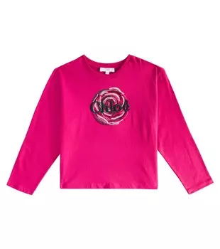 Хлопковый топ с логотипом Chlo, розовый