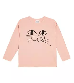 Хлопковый топ с принтом Bobo Choses, розовый