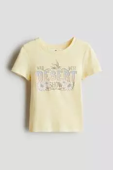 Хлопковый топ с принтом H&M, мультиколор