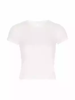 Хлопковый топ с вырезом Helmut Lang, белый