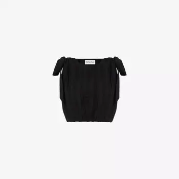 Хлопковый топ с вышитым узором Kala Malina, черный