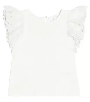 Хлопковый топ с вышивкой Chlo, белый