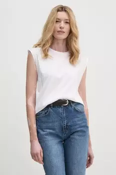 Хлопковый топ Sisley, белый