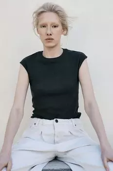 Хлопковый топ TETE Muuv., бирюзовый