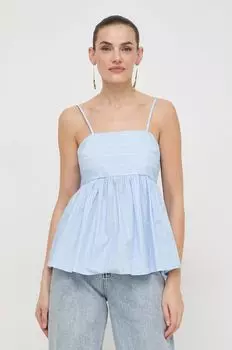Хлопковый топ Twinset, синий