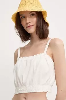 Хлопковый топ United Colors of Benetton, бежевый