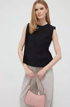 Хлопковый топ United Colors of Benetton, черный