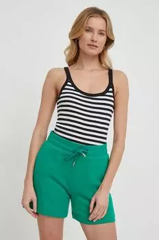 Хлопковый топ United Colors of Benetton, черный