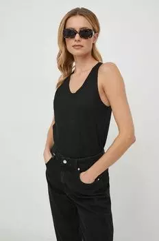 Хлопковый топ United Colors of Benetton, черный