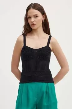 Хлопковый топ United Colors of Benetton, черный