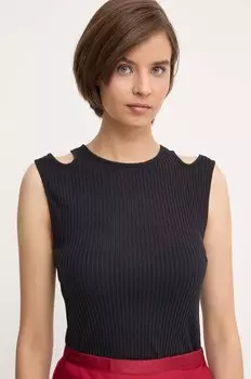 Хлопковый топ United Colors of Benetton, черный