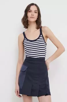 Хлопковый топ United Colors of Benetton, темно-синий