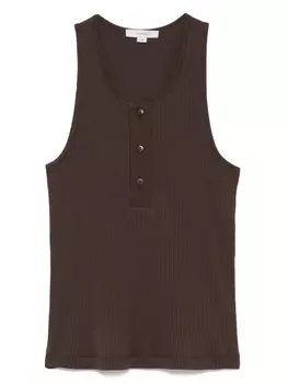 Хлопковый топ Vince, коричневый