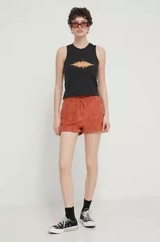 Хлопковый топ Volcom, черный