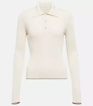 Хлопковый топ в рубчик BOTTEGA VENETA, красный