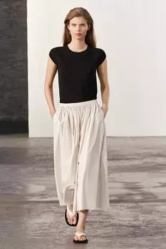 Хлопковый топ ZARA, черный