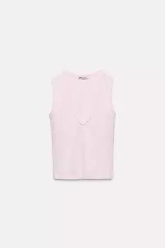 Хлопковый топ ZARA, пастельно-розовый