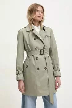 Хлопковый тренч Answear.Lab, зеленый