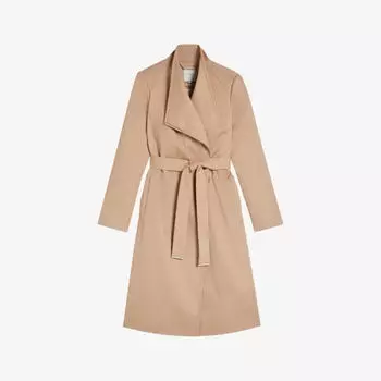 Хлопковый тренч Rosina с запахом спереди и поясом Ted Baker, коричневый