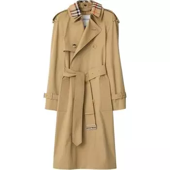 Хлопковый тренчкот с зазубренными лацканами Burberry, Linen
