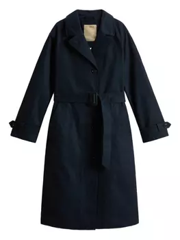 Хлопковый тренчкот Woolrich, синий