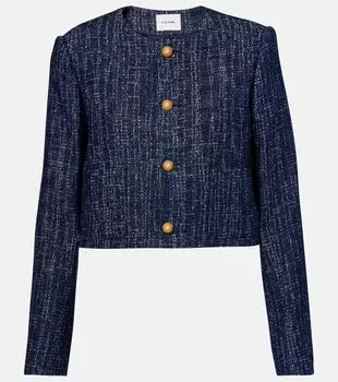 Хлопковый твидовый пиджак Frame, Indigo