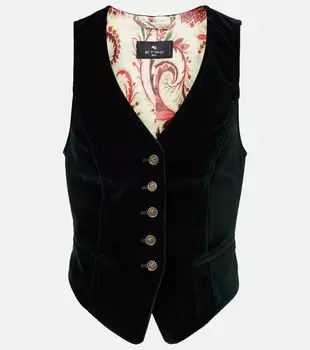 Хлопковый вельветовый жилет Etro, Verdone Scurissimo